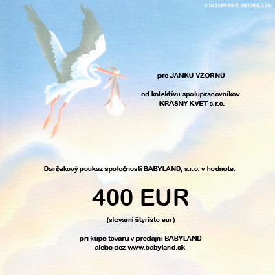 Darčeková poukážka 400 EUR