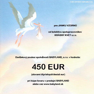Darčeková poukážka 450 EUR