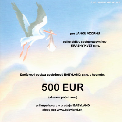 Darčeková poukážka 500 EUR
